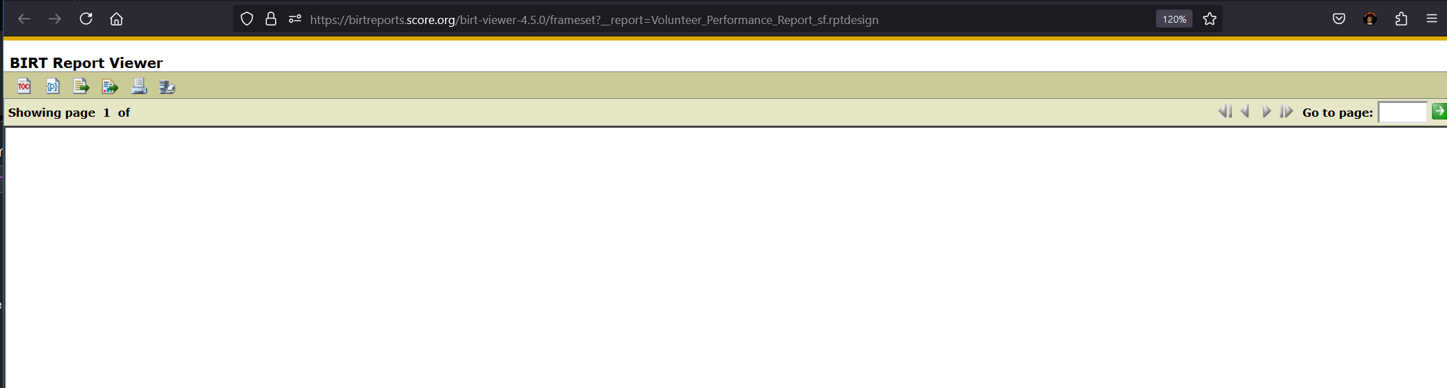 Vol Performance Report not loading correctly.png